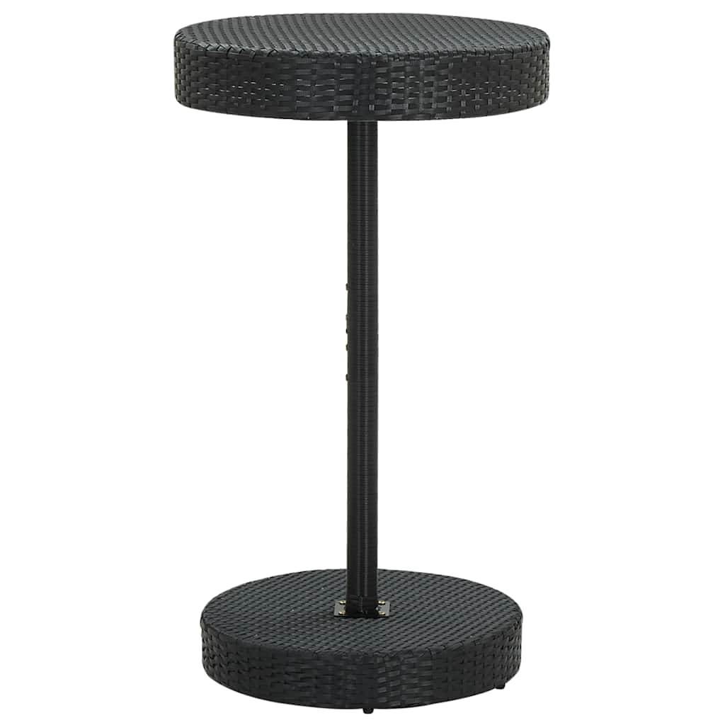 Tuintafel 60,5x106 cm poly rattan zwart is nu te koop bij PeponiXL, paradijselijk wonen!