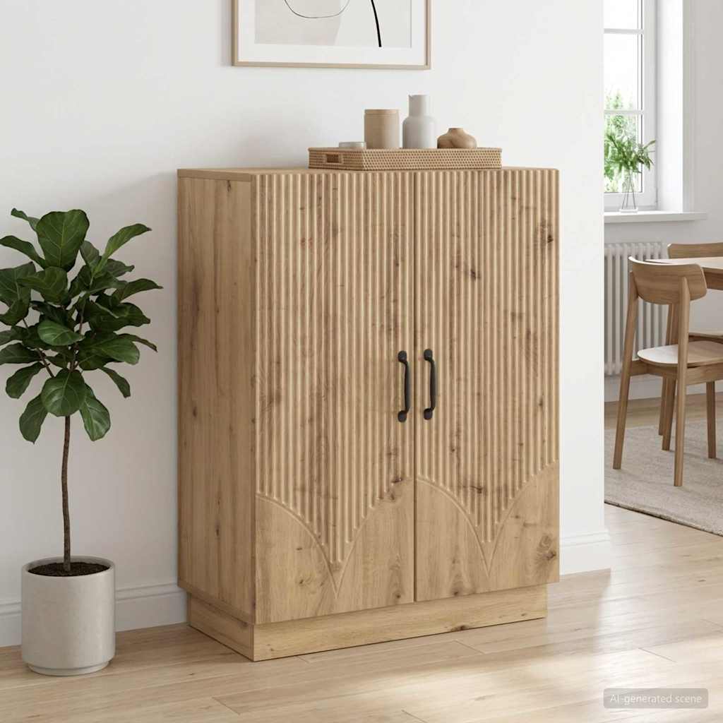 Dressoir Artisanaal eiken 66 x 34,5 x 87 cm Bewerkt hout is nu te koop bij PeponiXL, paradijselijk wonen!