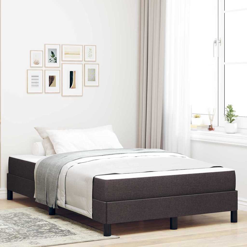 Boxspringbed met matras Donkerbruin 120 x 190 cm Stof is nu te koop bij PeponiXL, paradijselijk wonen!