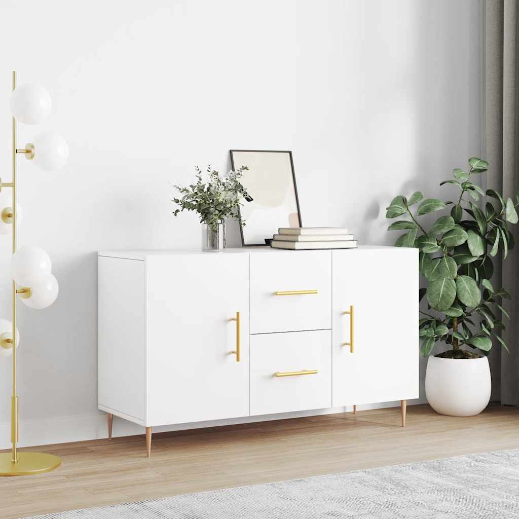 Dressoir 100x36x60 cm bewerkt hout wit is nu te koop bij PeponiXL, paradijselijk wonen!