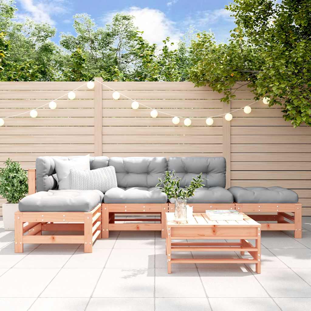 6-delige Loungeset massief douglashout is nu te koop bij PeponiXL, paradijselijk wonen!