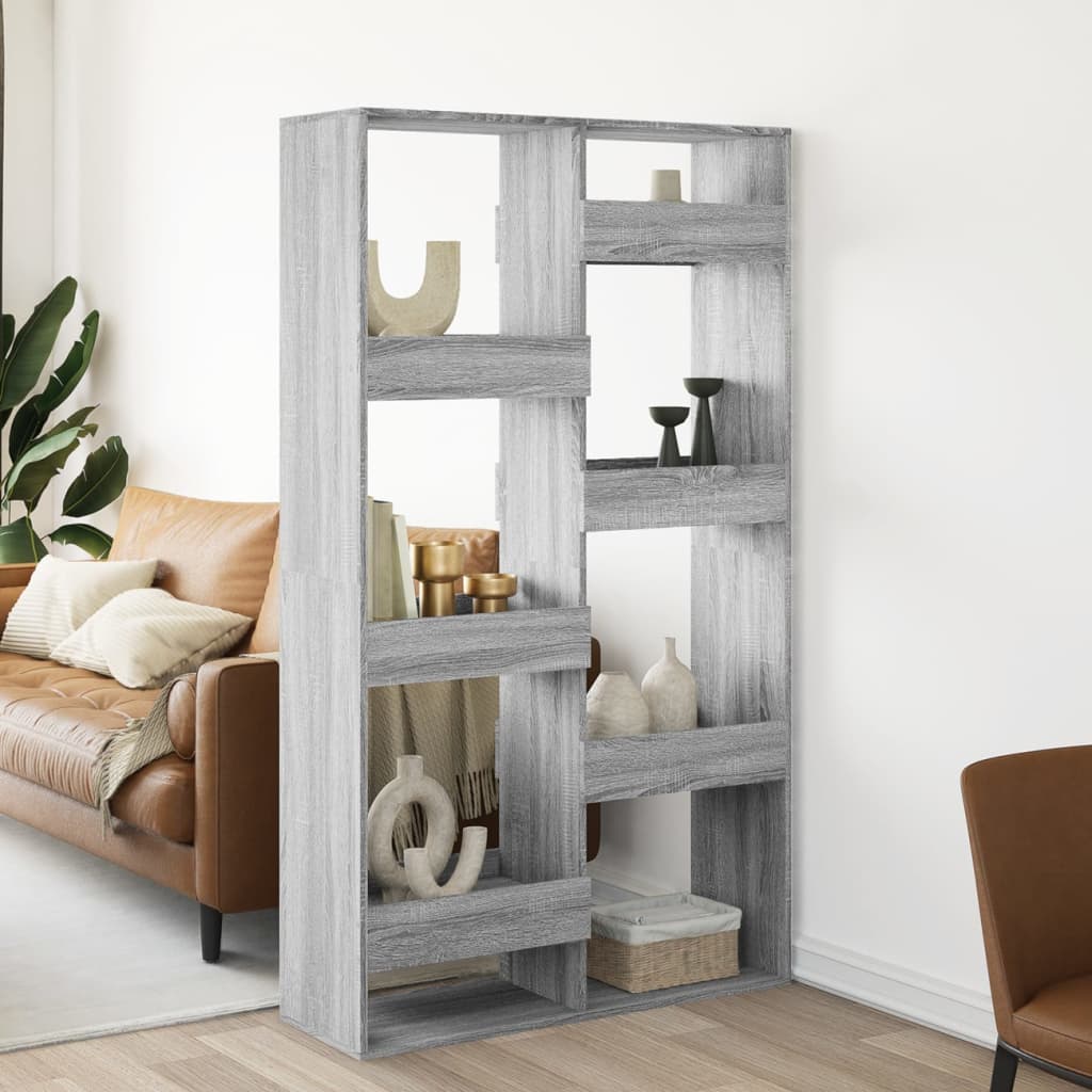 kamerscherm 100x33x175 cm bewerkt hout grijs sonoma eikenkleur is nu te koop bij PeponiXL, paradijselijk wonen!