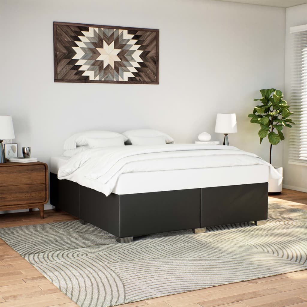Bedframe kunstleer zwart 180x200 cm is nu te koop bij PeponiXL, paradijselijk wonen!