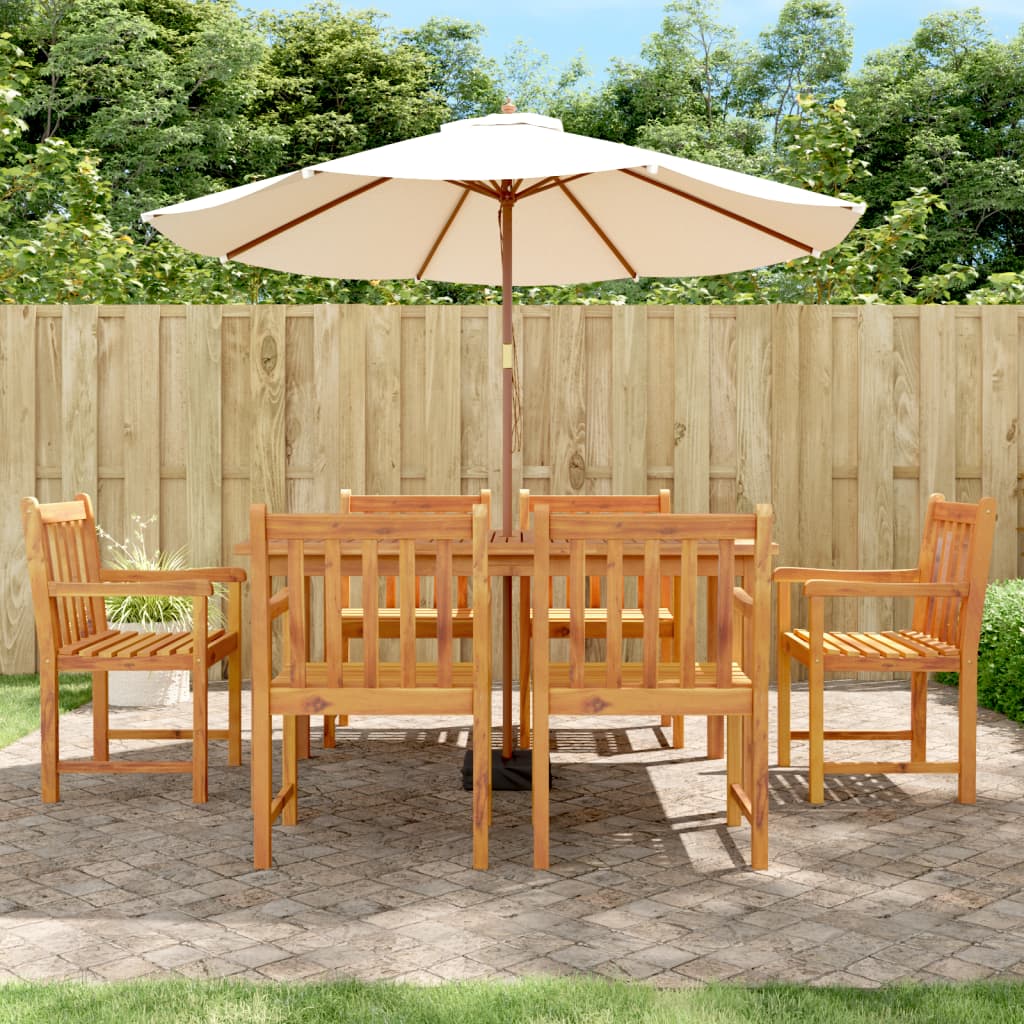 Tuinstoelen 6 st 56x55,5x90 cm massief acaciahout is nu te koop bij PeponiXL, paradijselijk wonen!
