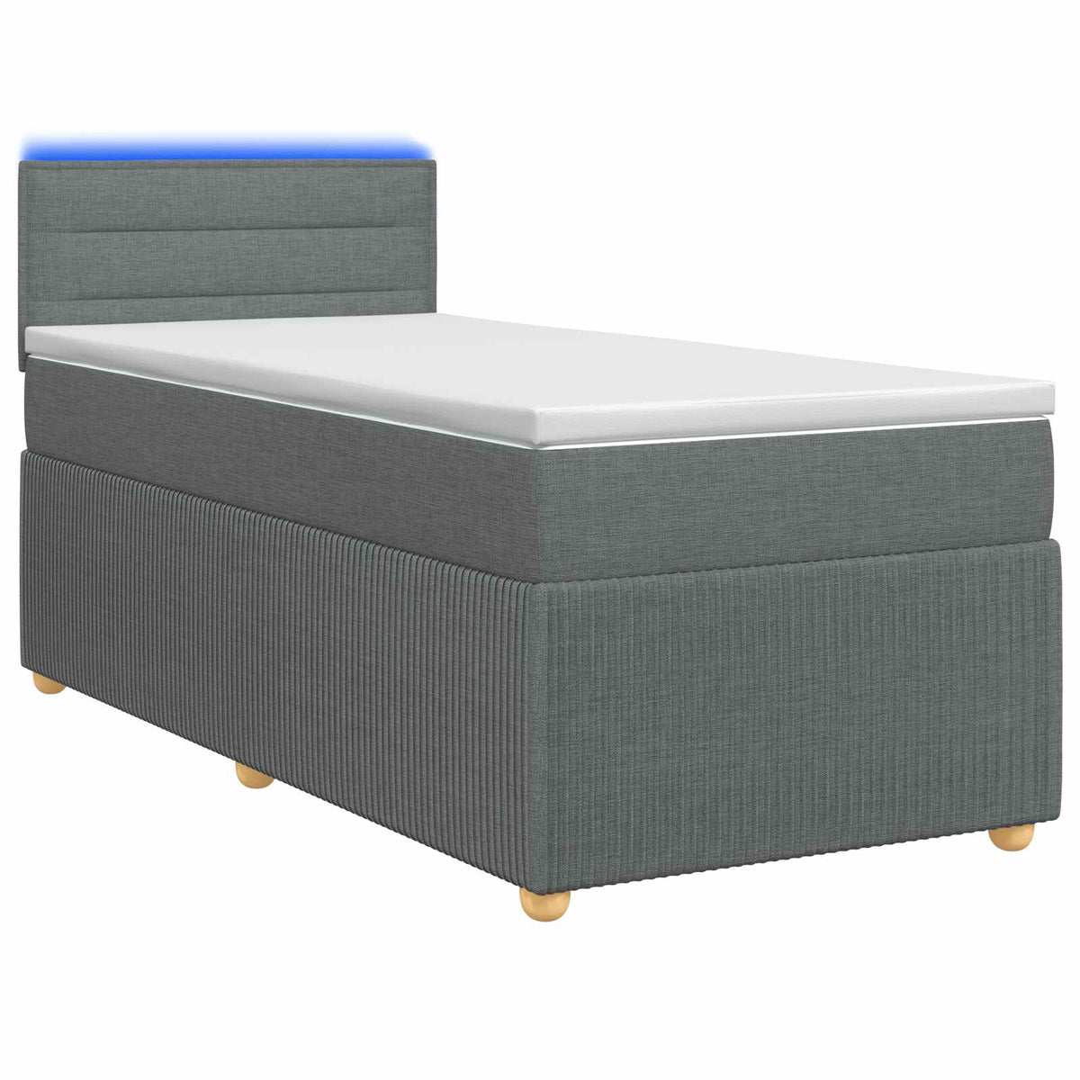 Boxspringbed met matras Donkergrijs 90 x 200 cm Stof is nu te koop bij PeponiXL, paradijselijk wonen!