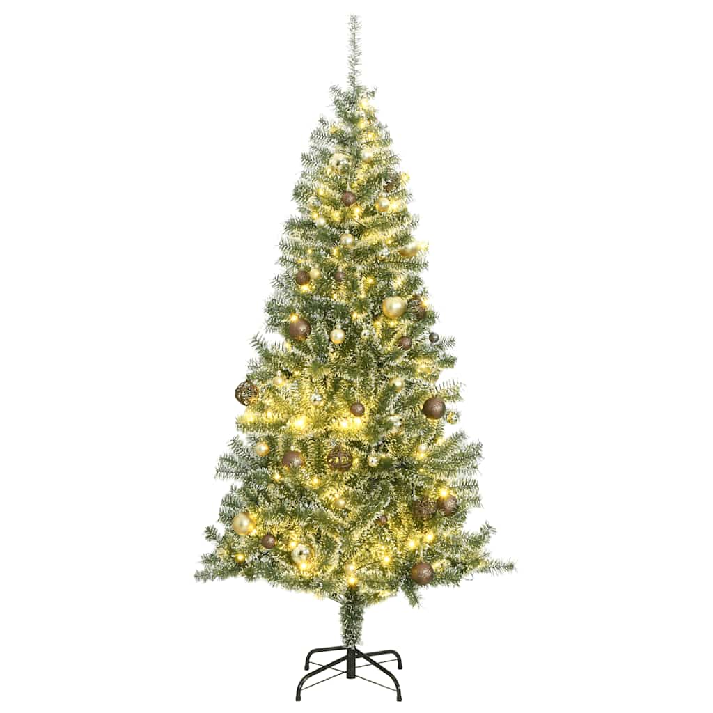 Kunstkerstboom met 300 LED's kerstballen en sneeuw 210 cm is nu te koop bij PeponiXL, paradijselijk wonen!