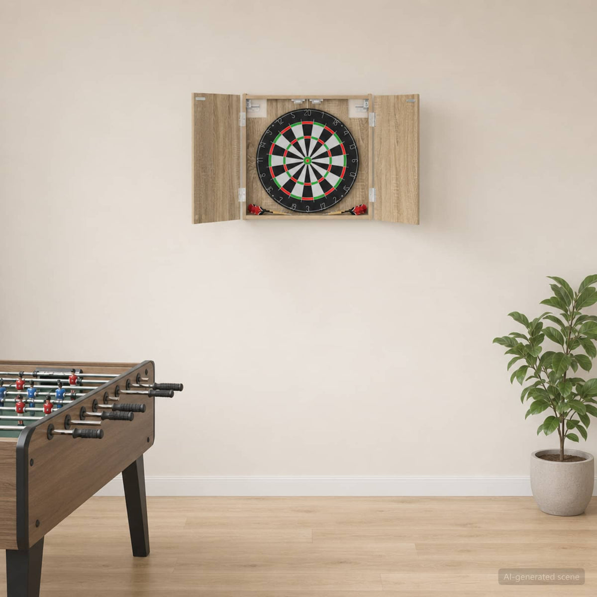 Dartbord Kabinet Sonoma Eiken 56 x 12 x 53,5 cm Bewerkt hout is nu te koop bij PeponiXL, paradijselijk wonen!