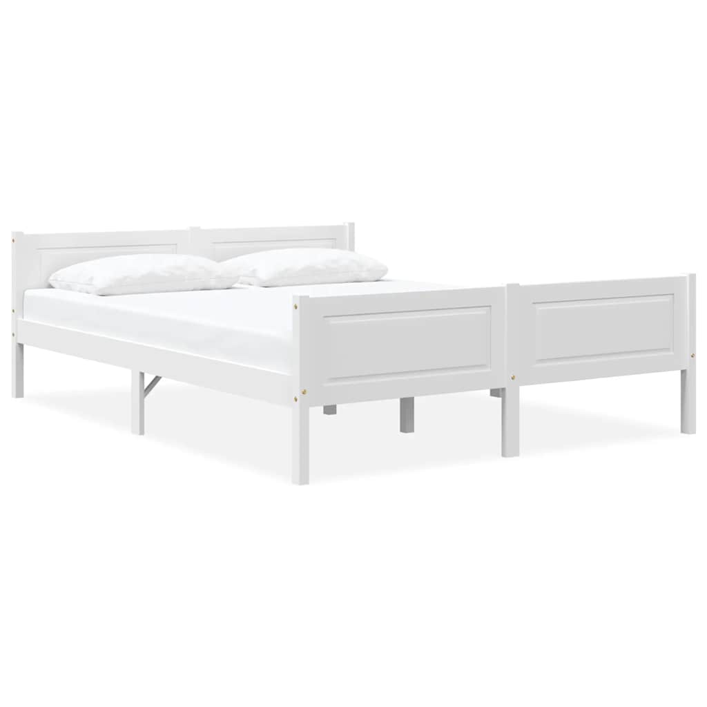 Bedframe massief grenenhout wit 120x200 cm is nu te koop bij PeponiXL, paradijselijk wonen!