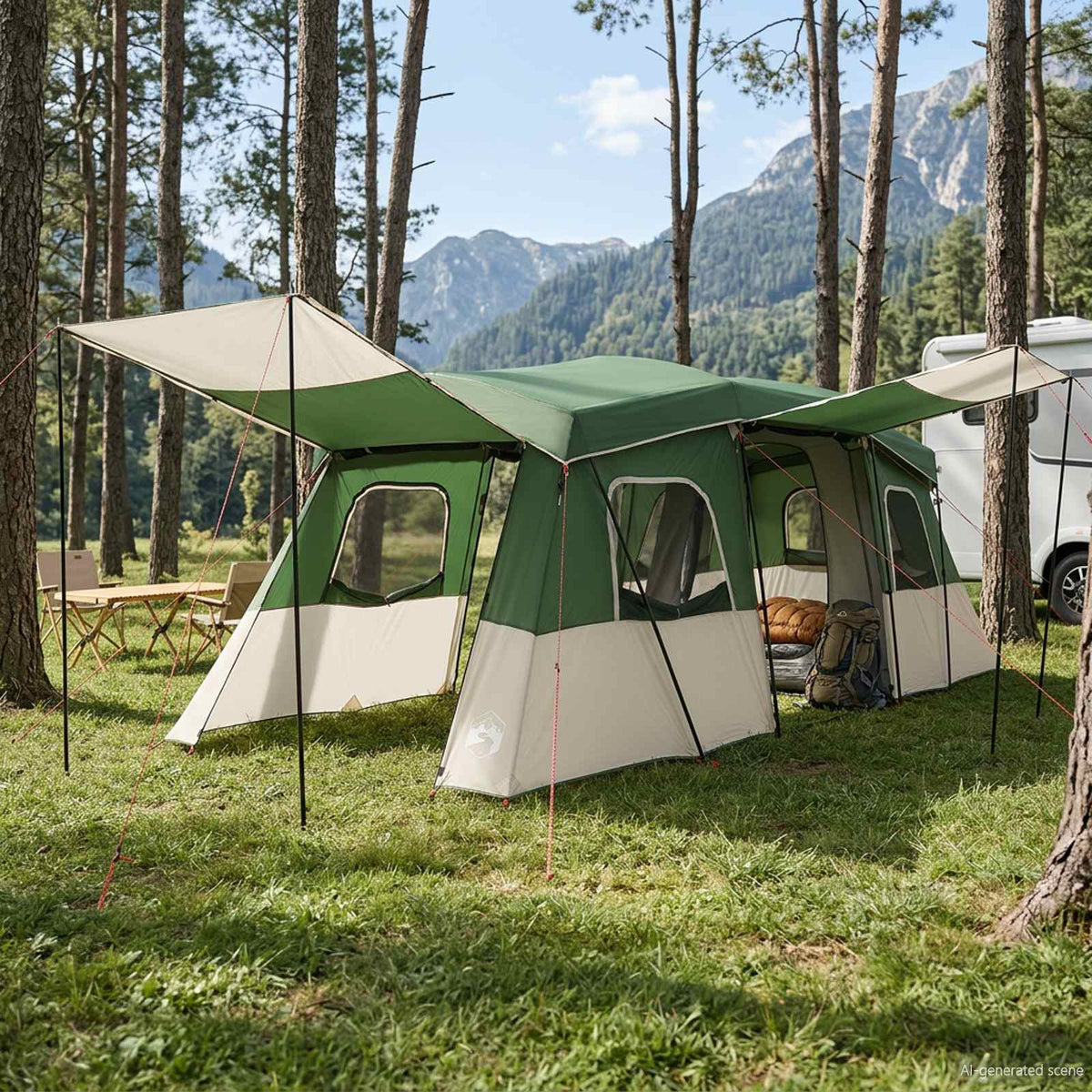 3-persoons 3-persoons Groen 185T Polyester met PU Coating is nu te koop bij PeponiXL, paradijselijk wonen!