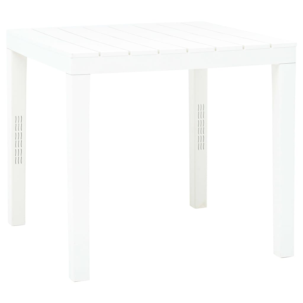 Tuintafel 78x78x72 cm kunststof wit is nu te koop bij PeponiXL, paradijselijk wonen!