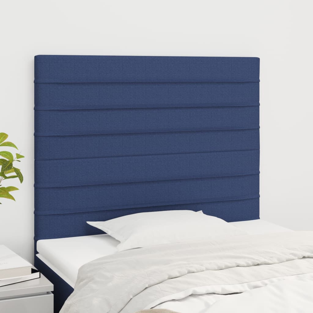 Hoofdbord blauw 80x5x118/128 cm stof is nu te koop bij PeponiXL, paradijselijk wonen!