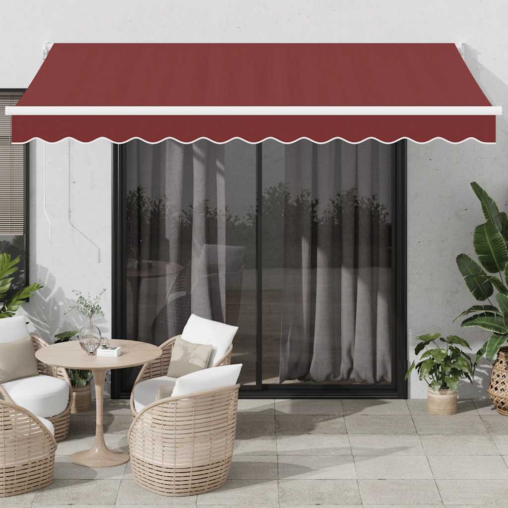 Luifel automatisch uittrekbaar 350x250 cm bordeauxrood is nu te koop bij PeponiXL, paradijselijk wonen!