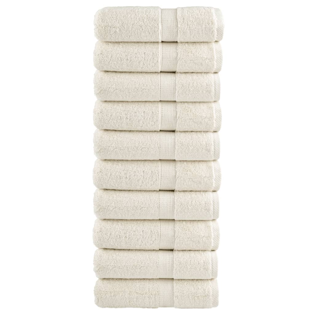 Premium washandjes SOLUND 10 stuks crème 30x30 cm 600 g/m2 is nu te koop bij PeponiXL, paradijselijk wonen!