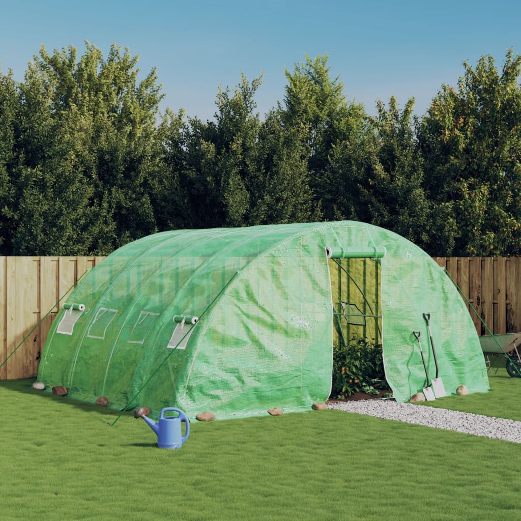 Tuinkas met stalen frame 20 m² 5x4x2,3 m groen is nu te koop bij PeponiXL, paradijselijk wonen!
