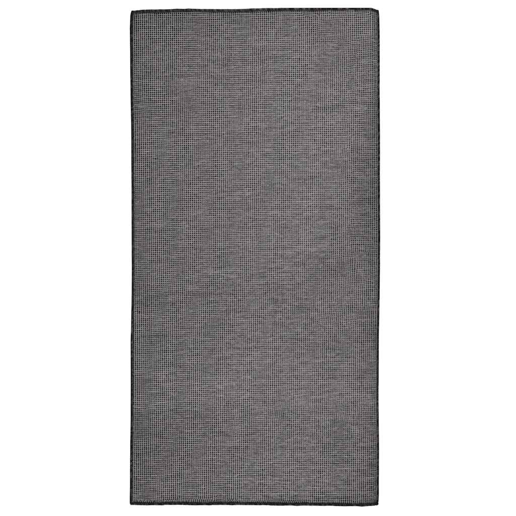 Buitenkleed platgeweven 100x200 cm grijs is nu te koop bij PeponiXL, paradijselijk wonen!