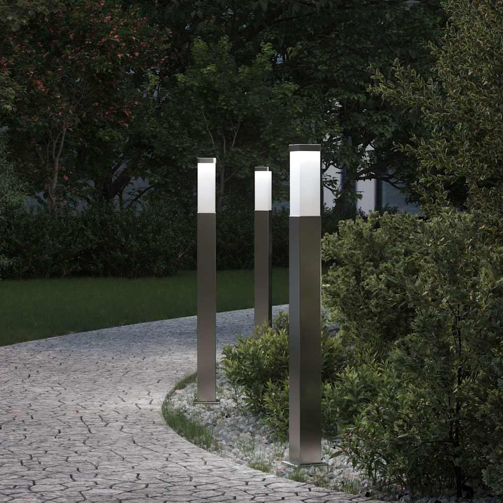 Bolderverlichting 3 stuks 80 cm RVS IP44 is nu te koop bij PeponiXL, paradijselijk wonen!