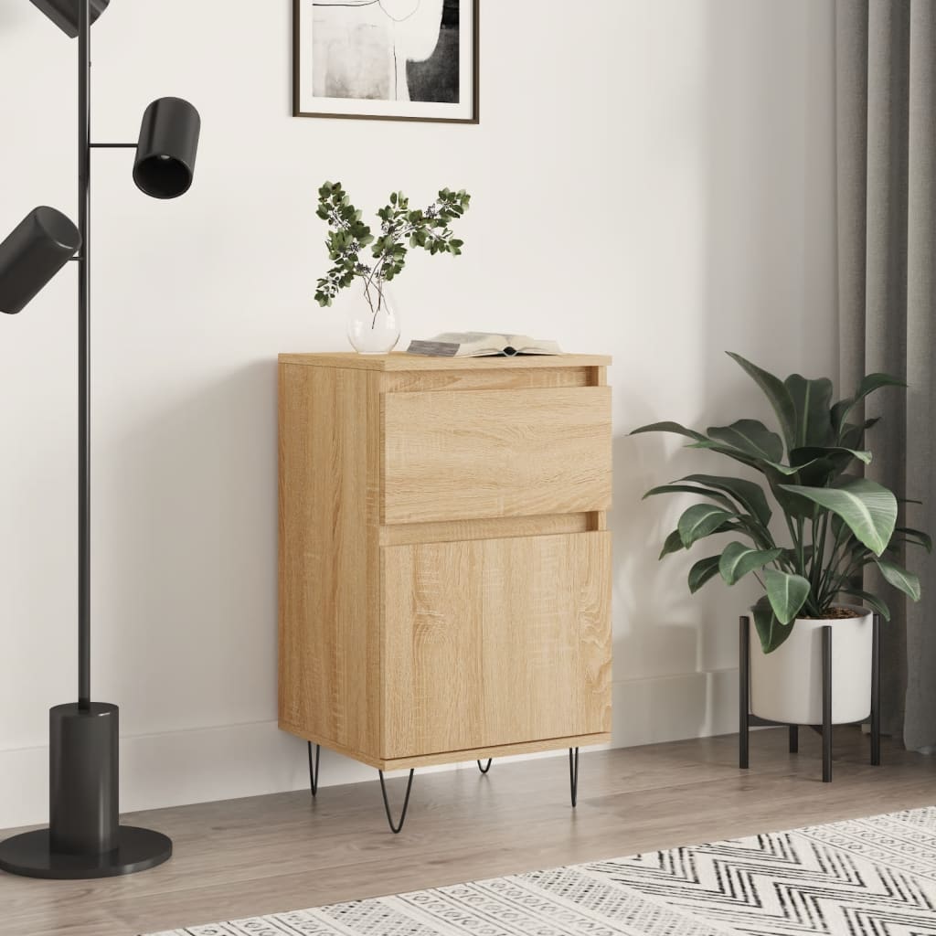 Dressoir 40x35x70 cm bewerkt hout sonoma eikenkleurig is nu te koop bij PeponiXL, paradijselijk wonen!