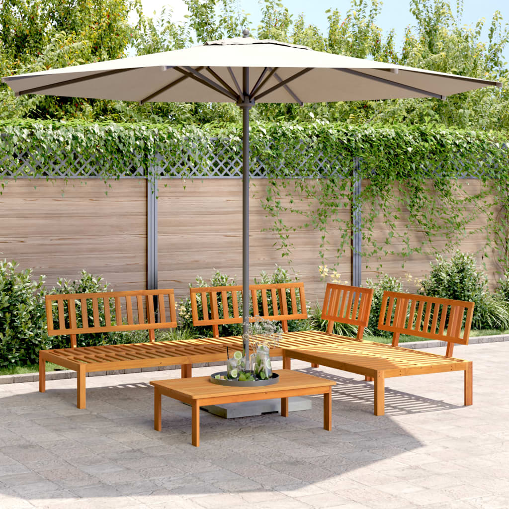 4-delige Loungeset pallet massief acaciahout is nu te koop bij PeponiXL, paradijselijk wonen!