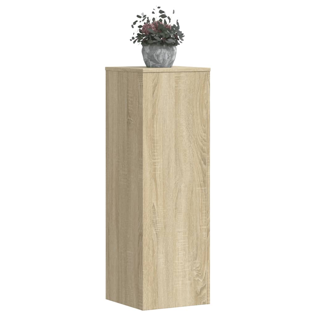 Plantenstandaards 2 st 33x33x100 cm bewerkt hout sonoma eiken is nu te koop bij PeponiXL, paradijselijk wonen!