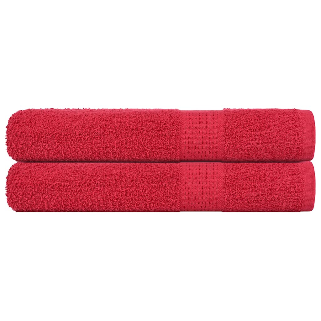 Handdoeken FROGN 2 st 100x200 cm 360 g/m² rood is nu te koop bij PeponiXL, paradijselijk wonen!