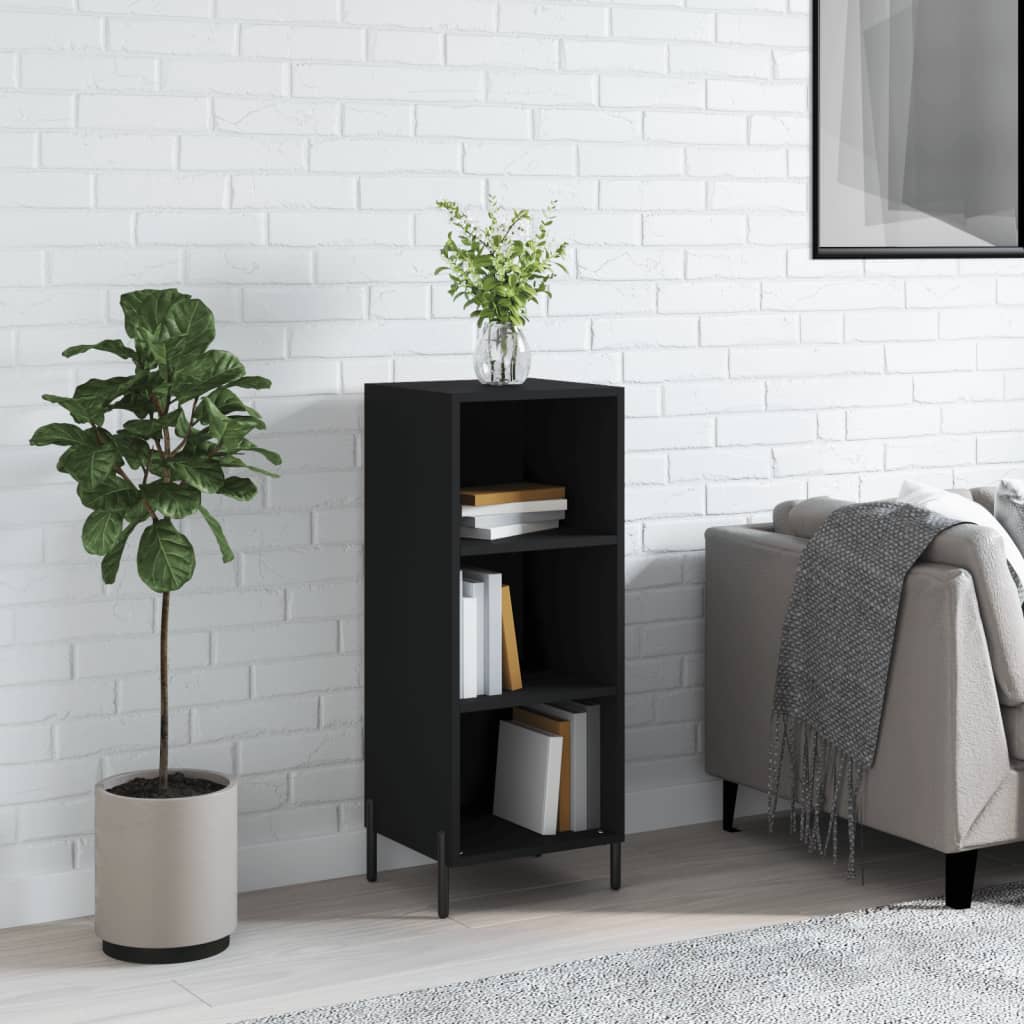 Dressoir 34,5x32,5x90 cm bewerkt hout zwart is nu te koop bij PeponiXL, paradijselijk wonen!
