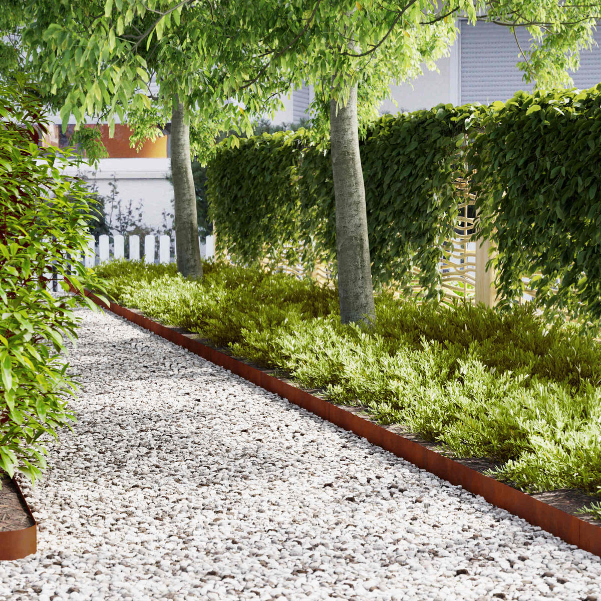 Tuinrand 20 pcs Bruin 100 x 0.05 x 20 cm Cortenstaal is nu te koop bij PeponiXL, paradijselijk wonen!