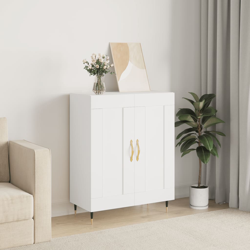 Dressoir 69,5x34x90 cm bewerkt hout wit is nu te koop bij PeponiXL, paradijselijk wonen!