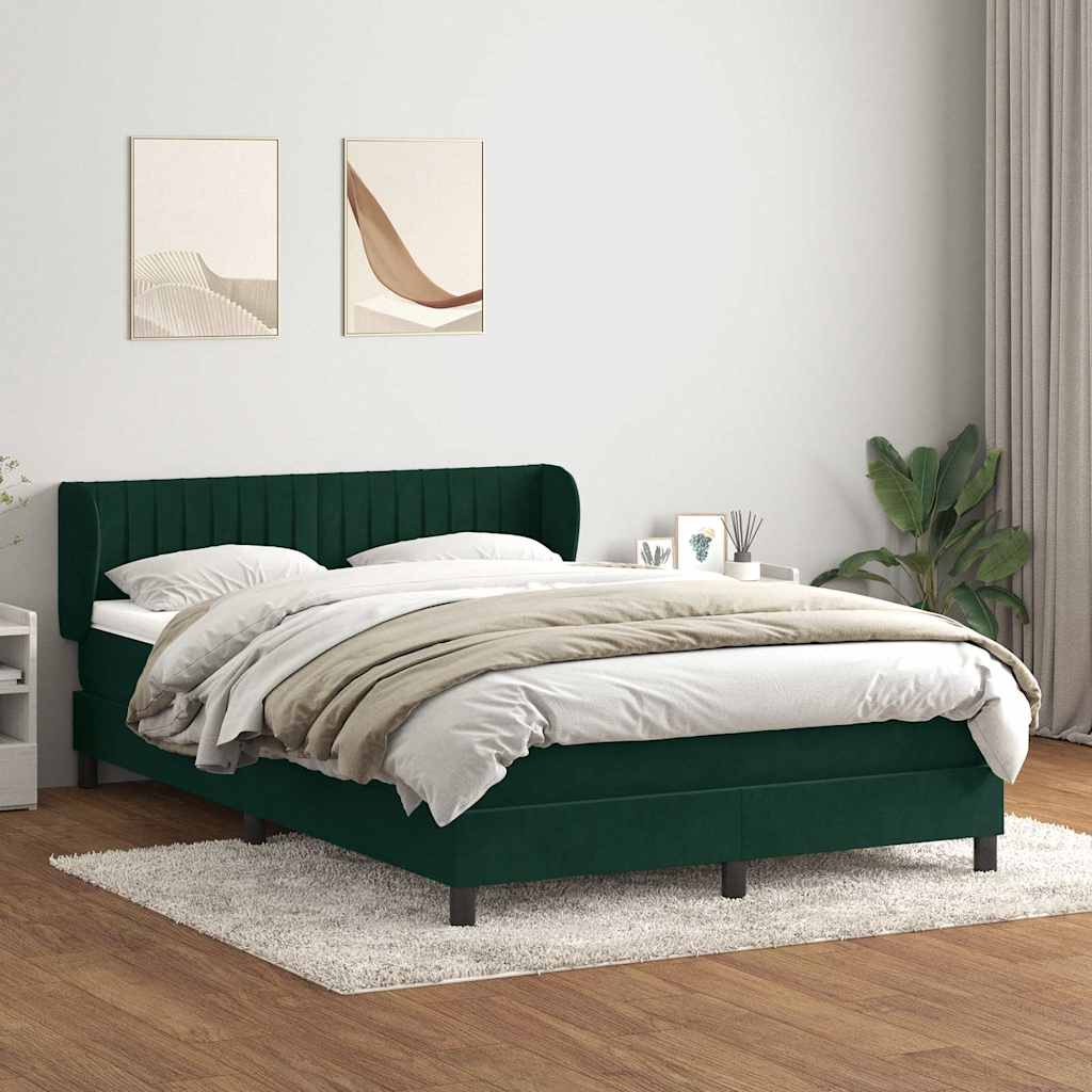 Boxspring met matras fluweel donkergroen 160x220 cm is nu te koop bij PeponiXL, paradijselijk wonen!