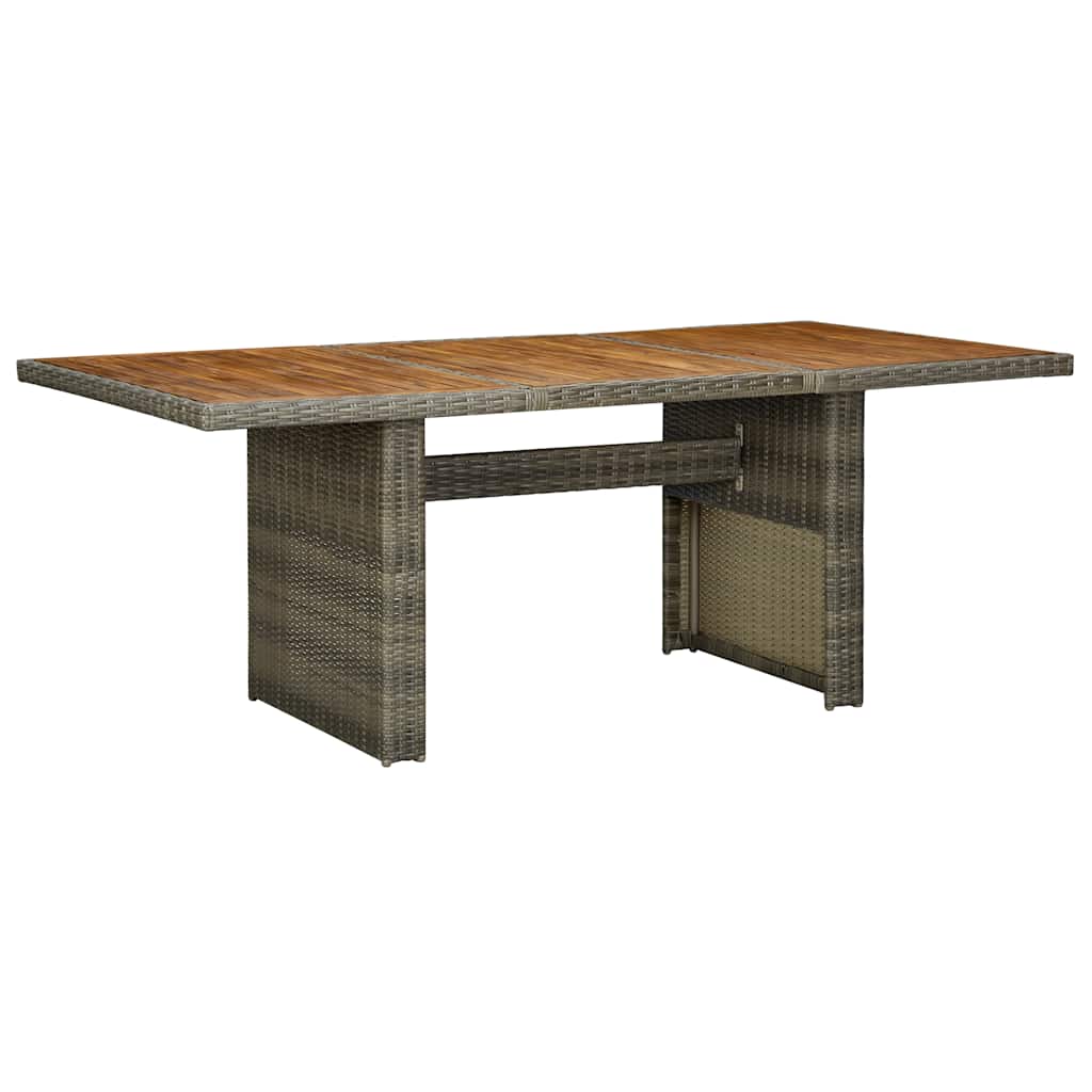 Tuintafel poly rattan en massief acaciahout bruin is nu te koop bij PeponiXL, paradijselijk wonen!