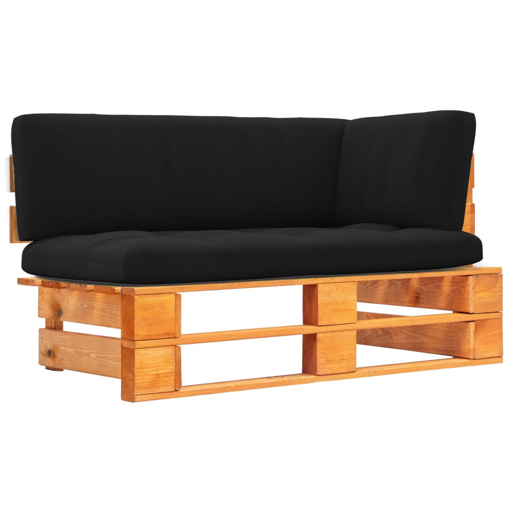 Tuinhoekbank pallet honingbruin geïmpregneerd grenenhout is nu te koop bij PeponiXL, paradijselijk wonen!
