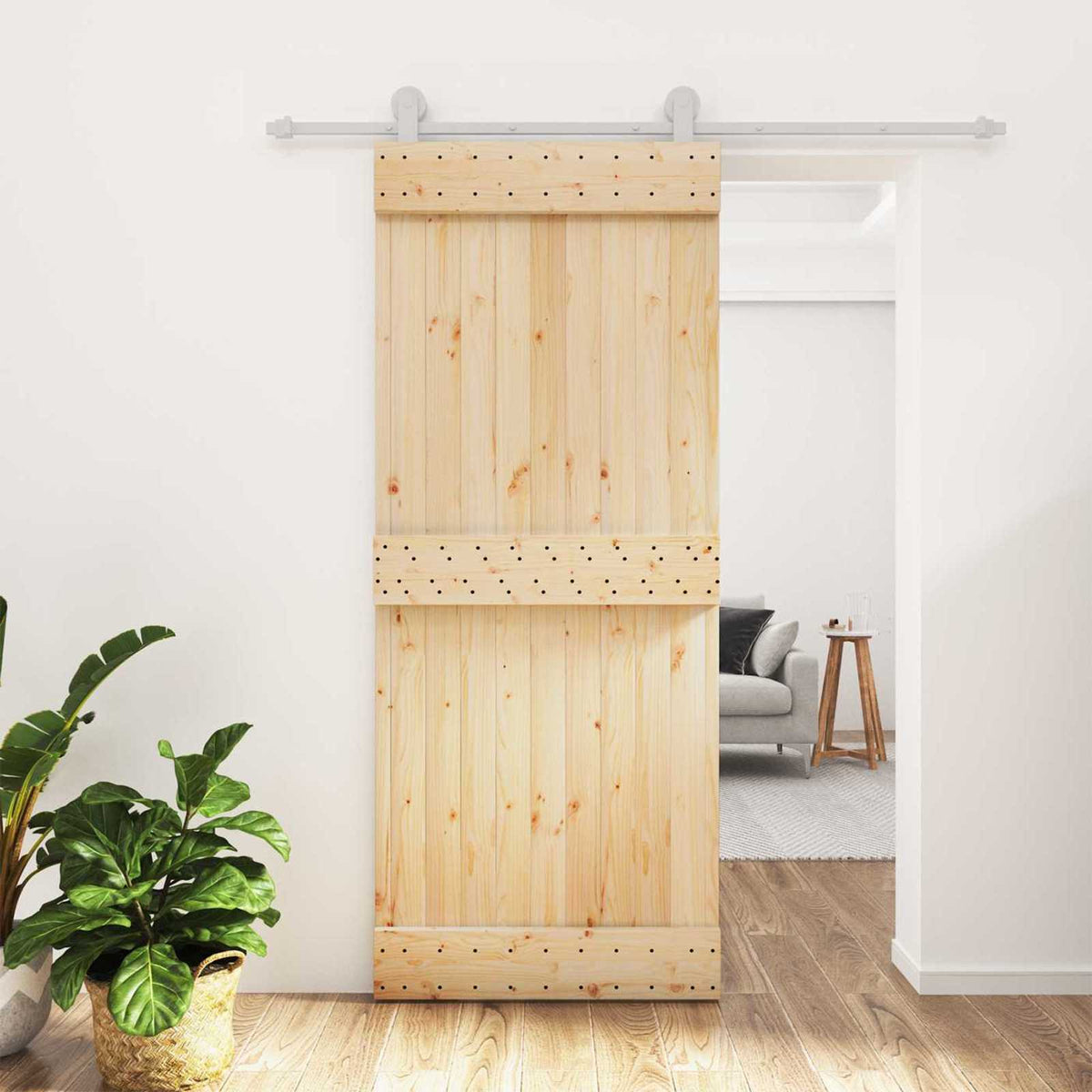 Schuifdeur Natuurlijk en Wit 85 x 210 cm Massief Grenenhout is nu te koop bij PeponiXL, paradijselijk wonen!