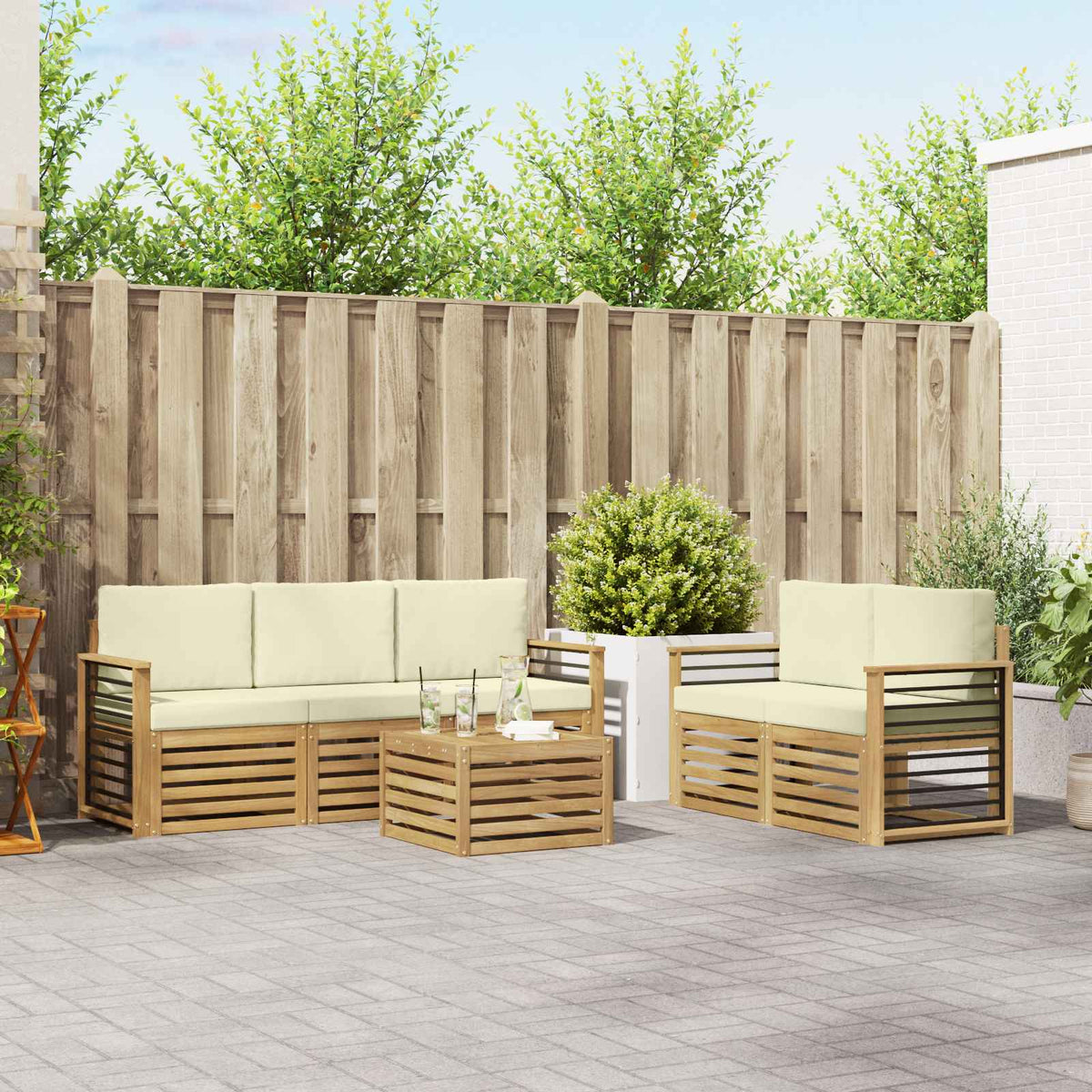 Sofa-Sets Massief Acaciahout is nu te koop bij PeponiXL, paradijselijk wonen!