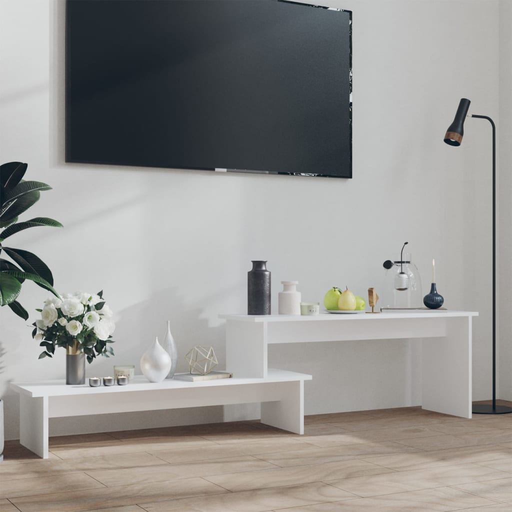 Tv-meubel 180x30x43 cm bewerkt hout wit is nu te koop bij PeponiXL, paradijselijk wonen!