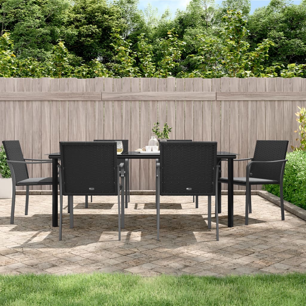 7-delige Tuinset met kussens poly rattan en staal is nu te koop bij PeponiXL, paradijselijk wonen!