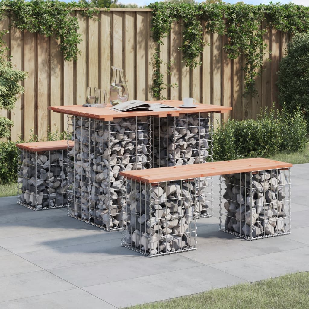 Tuintafel Schanskorfontwerp 100x70x72 cm massief grenenhout is nu te koop bij PeponiXL, paradijselijk wonen!