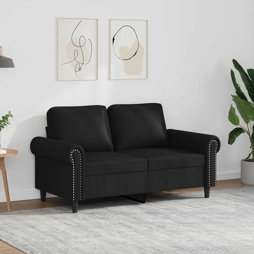 Tweezitsbank 120 cm kunstleer zwart is nu te koop bij PeponiXL, paradijselijk wonen!