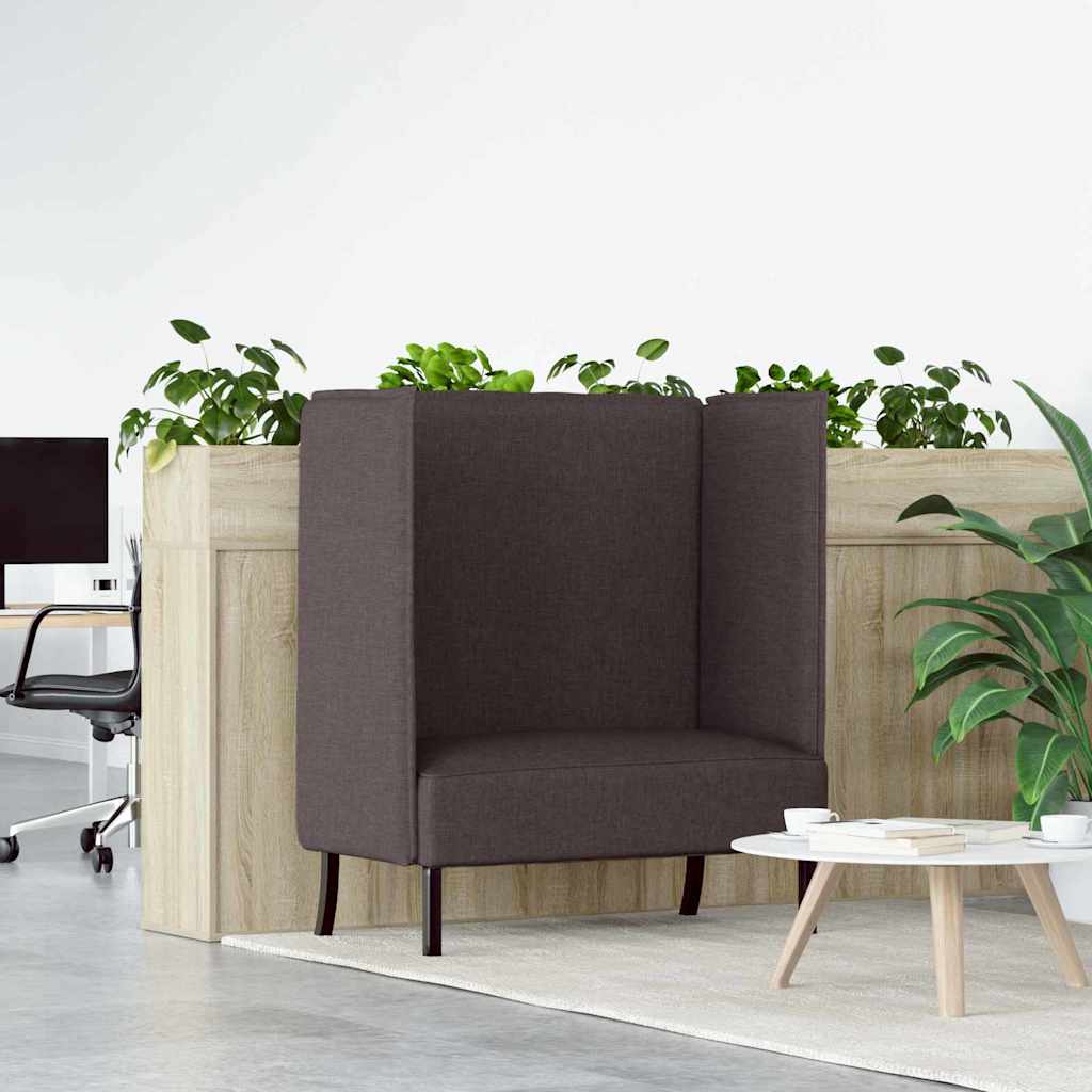 Hoge Rug Bank 101cm Donkerbruin Stof is nu te koop bij PeponiXL, paradijselijk wonen!