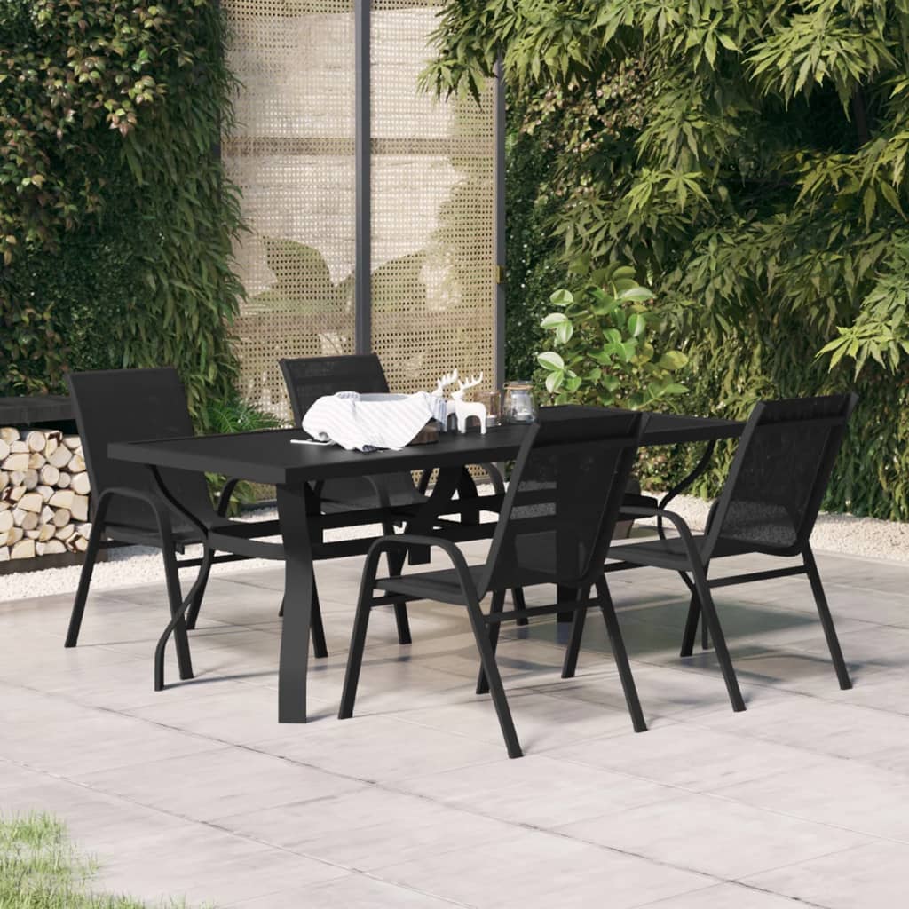 5-delige Tuinset zwart is nu te koop bij PeponiXL, paradijselijk wonen!