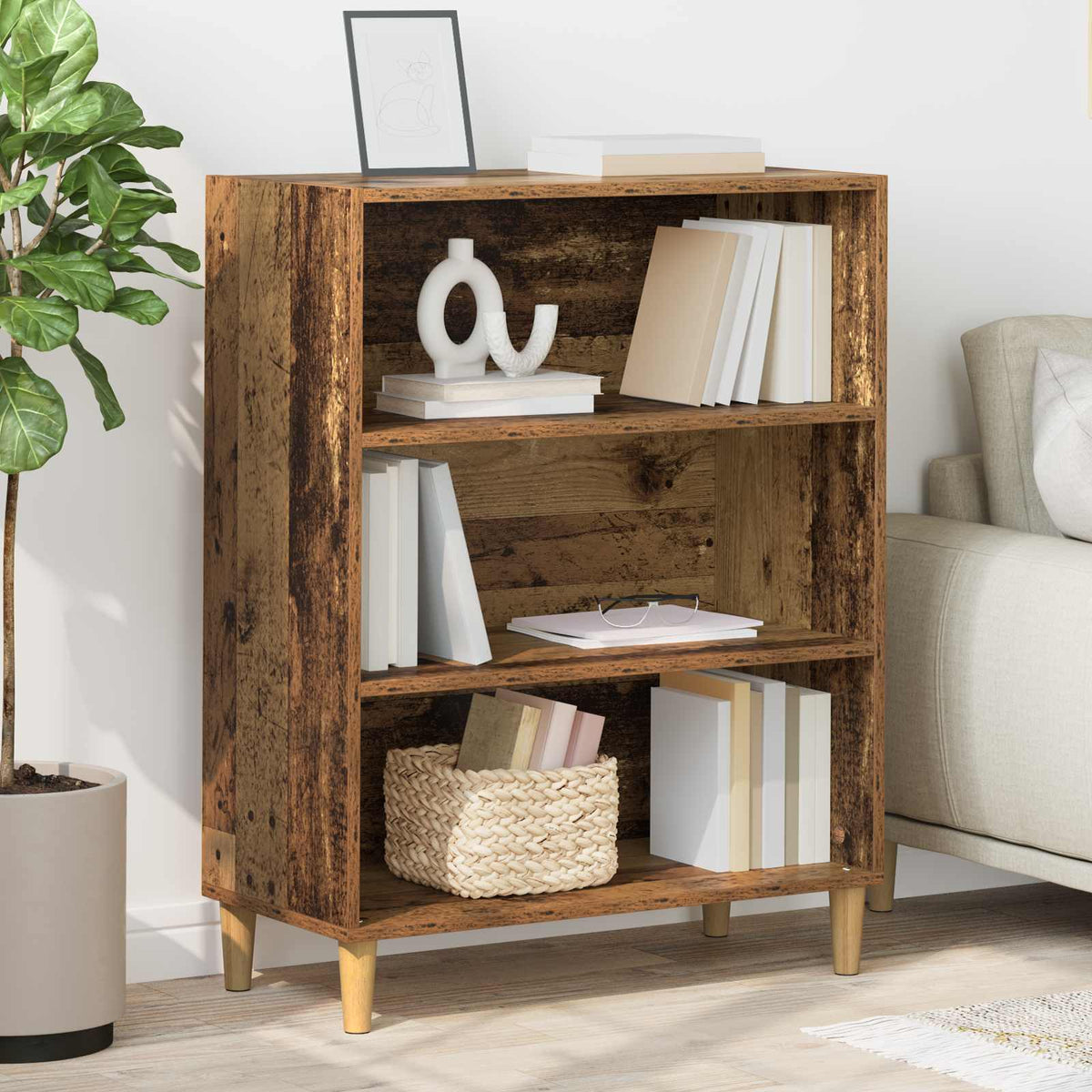 Dressoir Oudhout 69,5 x 32,5 x 90 cm Bewerkt hout is nu te koop bij PeponiXL, paradijselijk wonen!