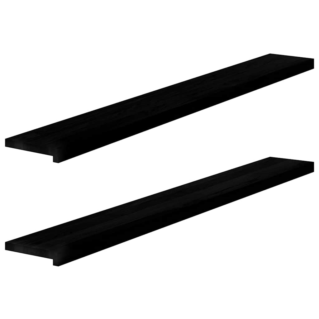 Vensterbanken 2 st 160x20x2 cm massief eikenhout bruin-zwart is nu te koop bij PeponiXL, paradijselijk wonen!