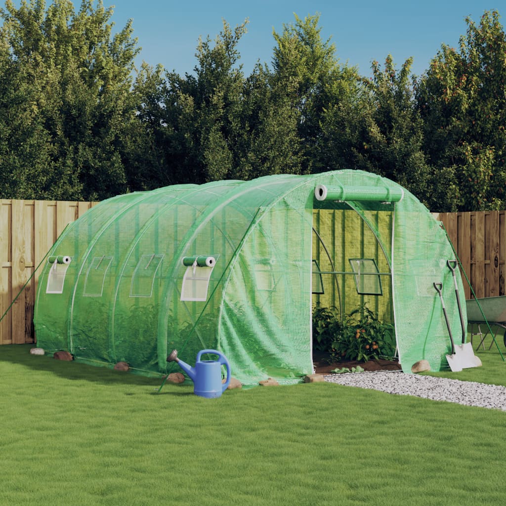 Tuinkas met stalen frame 12 m² 4x3x2 m groen is nu te koop bij PeponiXL, paradijselijk wonen!
