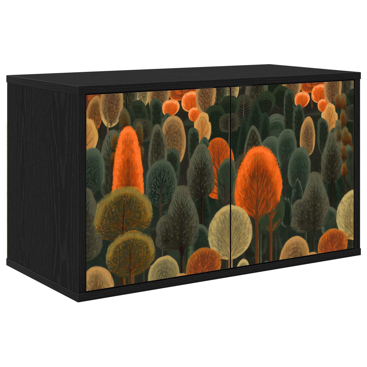 Wandgemonteerd tv-meubel ZAANDAM 69 x 33 x 40 cm Zwart eiken is nu te koop bij PeponiXL, paradijselijk wonen!