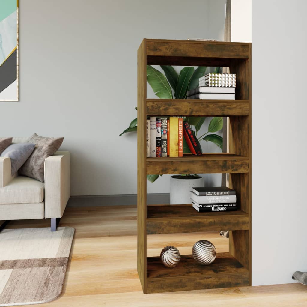 Boekenkast/kamerscherm 60x30x135 cm bewerkt hout gerookt eiken is nu te koop bij PeponiXL, paradijselijk wonen!