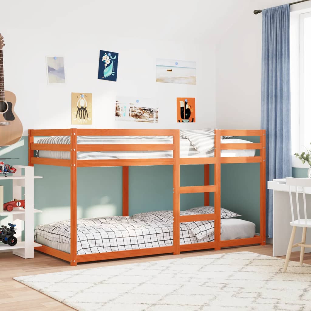Stapelbed massief grenenhout wasbruin 90x200 cm is nu te koop bij PeponiXL, paradijselijk wonen!