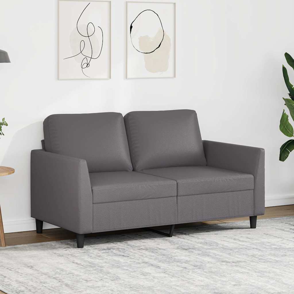 Tweezitsbank 120 cm kunstleer grijs is nu te koop bij PeponiXL, paradijselijk wonen!