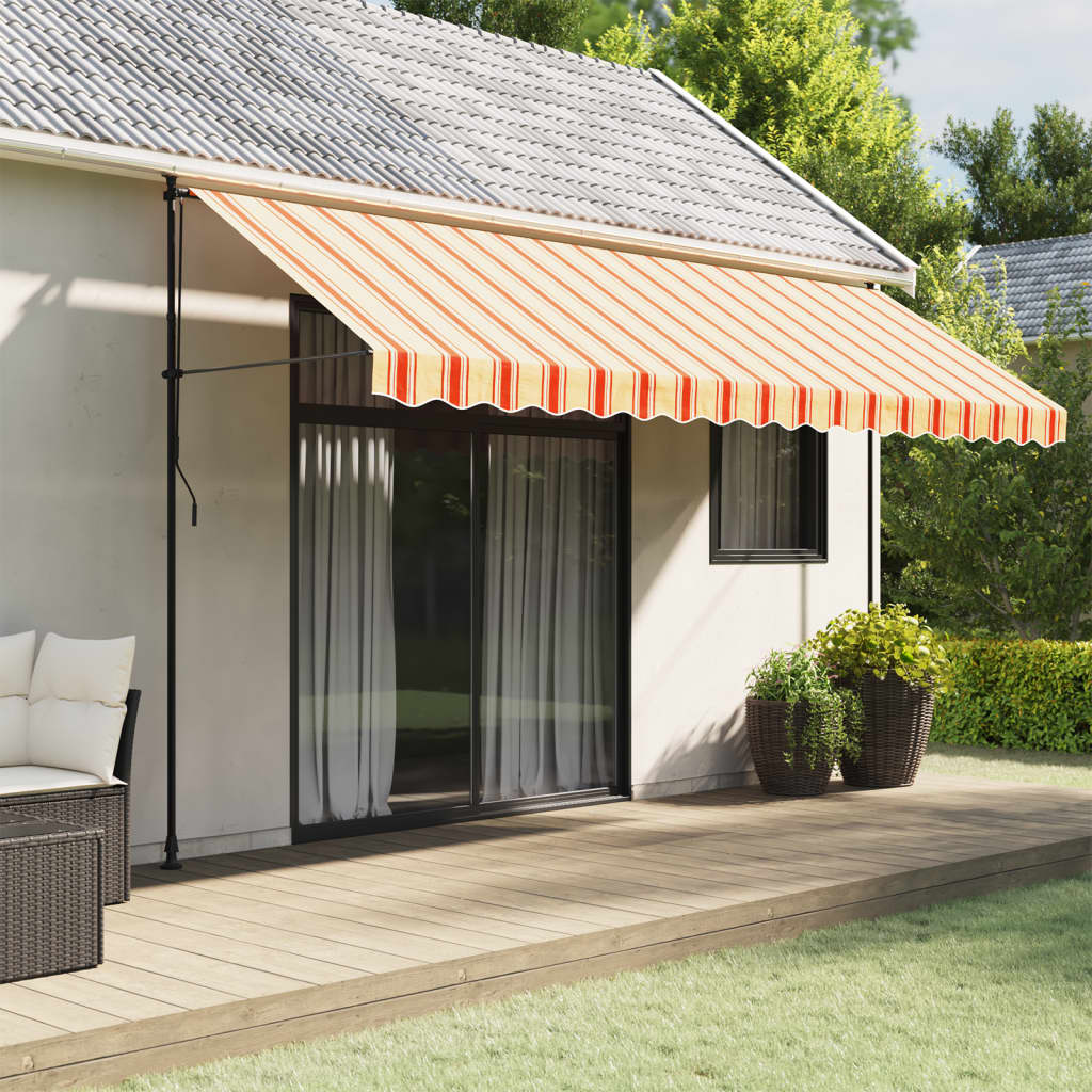 Vervangingsdoek voor luifelrok gestreept 4,5 m geel en oranje is nu te koop bij PeponiXL, paradijselijk wonen!
