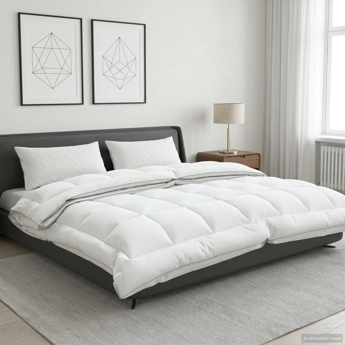 Dekbed 220x260 cm 4 seizoenen 200+300 GSM Australisch Wol Wit is nu te koop bij PeponiXL, paradijselijk wonen!
