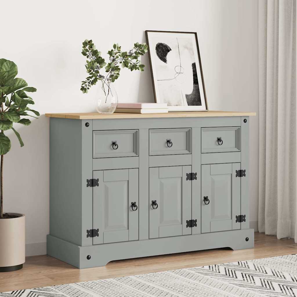 Dressoir Corona 112x43x78 cm massief Mexicaans grenenhout grijs is nu te koop bij PeponiXL, paradijselijk wonen!