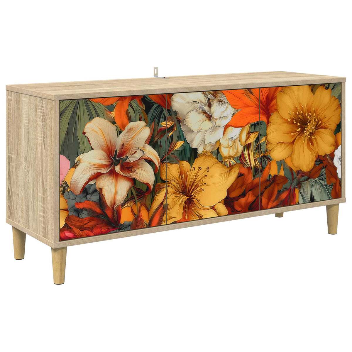 Tv-meubel GENNEP 102 x 33 x 50 cm Sonoma Bewerkt hout is nu te koop bij PeponiXL, paradijselijk wonen!