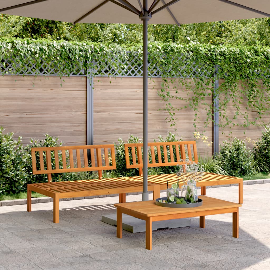 Tuinmiddenbanken 2 st pallet massief acaciahout is nu te koop bij PeponiXL, paradijselijk wonen!